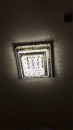 Plafonnier en cristal LED Chine à l'intérieur Dimmable Fandelier LED ventilateurs de plafond en cristal lumières et télécommande moderne invisible plafonnier en cristal rétractable